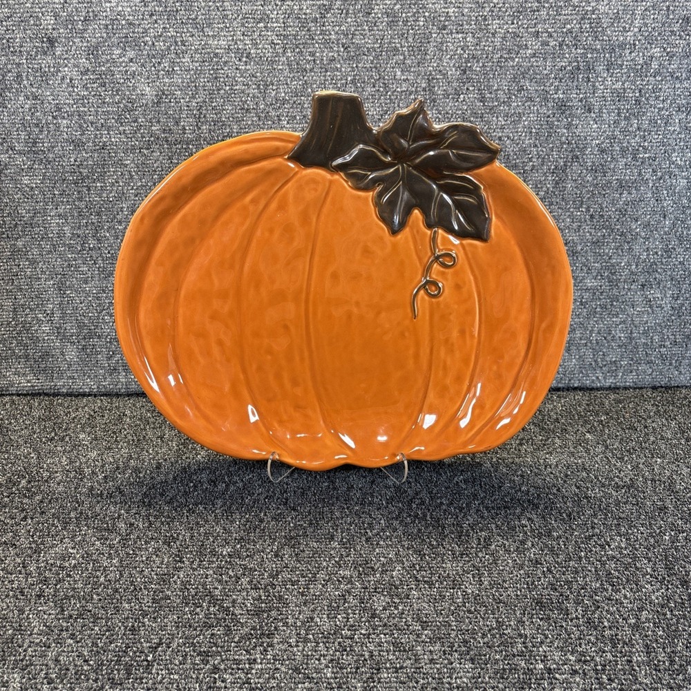 Large Pumpkin Platter By Celebrate Fall Together New 15" X 12.5"